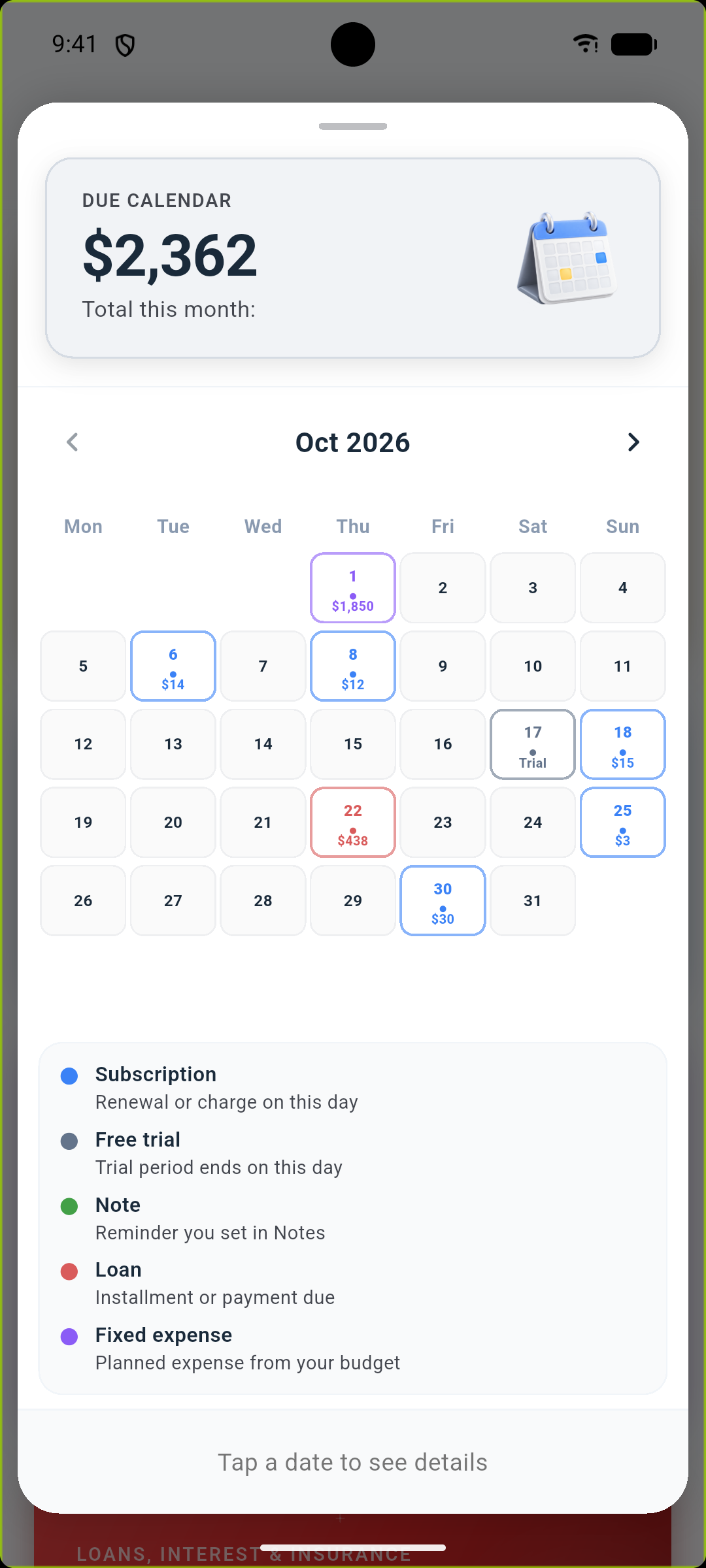 Drypp due date calendar